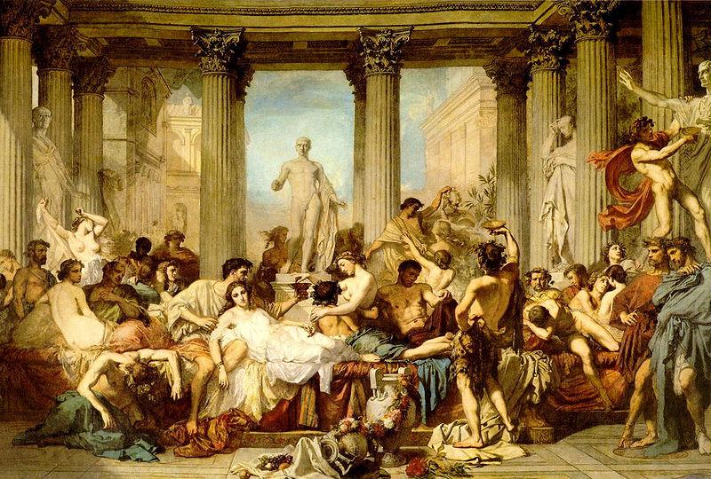 Thomas Couture The Romans of the Decadence France oil painting art